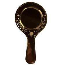 Vintage Hand Mirror Beveled Edge With Nice Design Below The Glass Vanity Hair picture