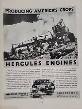 1935 Hercules Engines Motors Fortune Magazine Print Advertising Canton Tractor picture