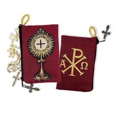 Blessed Sacrament Monstrance, Tapestry Rosary Pouch Case picture