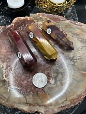 Natural Mookaite Dt Points Purple maroon golds L@@K  picture