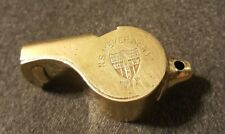 VINTAGE BRASS WWI WW2 ERA MILITARY WHISTLE*NS MEYER INC*NY*MADE IN USA* picture