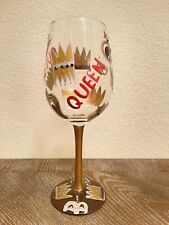 Lolita Queen Theme Hand Painted Wine Glass with Recipe on Bottom alcohol Girl picture