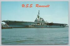 Postcard U.S.S. Roosevelt, one of the mightiest warships in the world picture