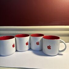 Apple Macintosh Computer Red Set Of 4 Mugs 14 Ounces. picture