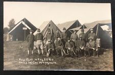 1914 Rppc Reg Staff 4 Reg Staff S.D.N.G. Camp McCoy WI Vintage Postcard AA87 picture
