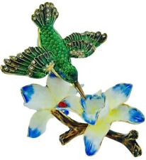 Kubla Craft Bejeweled Enameled Trinket Box: Large Hummingbird Box, Item# 3040 picture