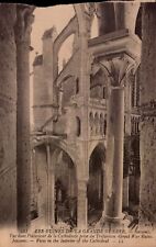 Postcard Les Ruines De La Grande Guerre view in the interior of the Cathedral picture