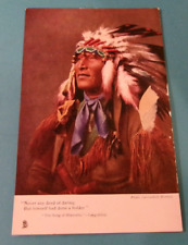 ANTIQUE NATIVE AMERICAN RAPHAEL TUCK OILETTE POSTCARD NEW OLD STOCK CLOTHING picture
