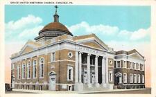 Carlisle, PA Pennsylvania  GRACE UNITED BRETHREN CHURCH  ca1920's Postcard picture
