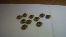12 METAL VICTORIAN TINY BUTTONS FOR  ANTIQUE FRENCH DOLLS OR GERMAN DOLL CLOTHES picture