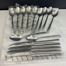 16 Piece Vtg ekco eterna stainless taiwan 11 Spoons 5 Knives picture