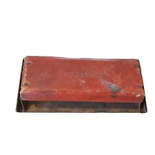 Vintage 40s 50s Red Metal Hand Sander Tool Rare Copper Base To Raise Wood Grain picture