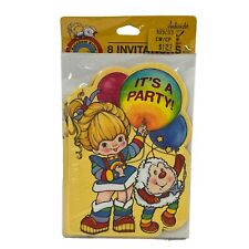 Vintage 1983 Rainbow Brite Party Invitations by Hallmark 8 Ea Sealed picture