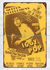 nostalgic s 1979 IGGY POP SEATTLE, WASHINGTON CONCERT POSTER metal tin sign picture