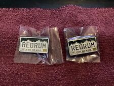 Lot of 2 The Shining REDRUM Colorado License Plate Enamel Pins New picture