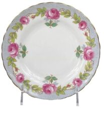 Vintage ROYAL TUSCAN England Dessert Plate(s) Pink Cabbage Roses Floral picture