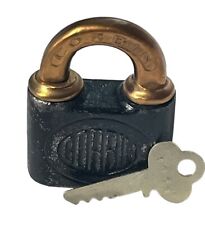 CORBIN Vintage/Antique Push Key Padlock Lock Works Comes with Key. picture