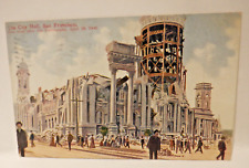 Antique  1911 Postcard City Hall, San Francisco 1 Hr. After The Earthquake 1906 picture