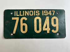 1947 Illinois License Plate Fiberboard, Has a Warp, ALL ORIGINAL picture