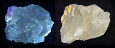 Clear Fluorite, Hammam Zriba Mine, Zaghouan Governorate, Tunisia - Fluorescent picture