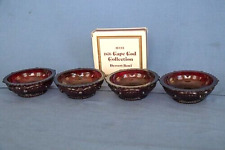 Set of Four (4) Dessert Bowls Avon Cape Cod Ruby Red picture