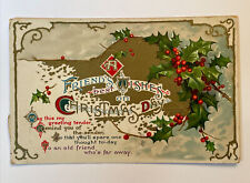 1914 Christmas Postcard - A Friend’s Best Wishes - Posted Baraboo WI picture