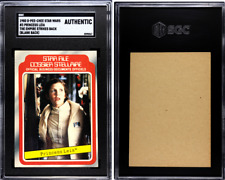 1980 OPC Star Wars #3 Princess Leia Blank Back Proof SGC Auth-Only Graded picture