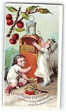 Cherry Pectoral Bottle Ayer's Children Card Quack Medicine Trade Giant Victorian picture