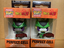 Funko Pop Pocket DRAGON BALL Z PERFECT CELL EXCLUSIVE GAMESTOP KEYCHAIN SET OF 2 picture