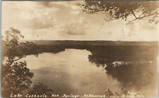 1930 Hot Springs Arkansas Real Photo Sepia RPPC Postcard ~ Lake Catherine picture