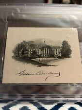 Pres. Grover Cleveland Signed Engraving of White House (PSA) picture