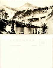 Eagle Cap Mirror Lake Oregon OR snow winter RPPC DOPS stamp box picture