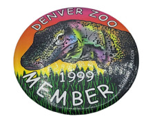 Vintage 1999 Denver Zoo 90s Member Pinback Button Pin Komodo Dragon Lizard picture