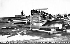 Dover School House Storm Damage Wimbledon North Dakota ND Reprint Postcard picture