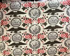 Vintage Bedford Decorama Fabric Early American Print 4 3/4 yds 48