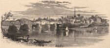 SCHENECTADY. View from the West. New York State 1874 old antique print picture picture