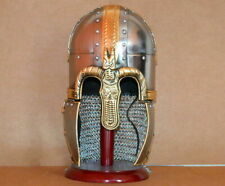 Medieval Norman Viking Spectacle Armor Brass & Steel Gjermundbu Chainmail Helmet picture