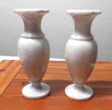 Vintage White Stone Candle Holders or Vases - Will Sell Individually picture
