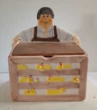 Vintage LES ARTISANS SIGMA THE TASTESETTER Male Chef and Chickens RECIPE BOX picture