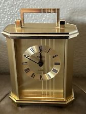 Vtg Bulova Quartz Gold Tone #B1360 Handled Carriage Desk Clock Does Not Work picture