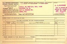 Opium Coca Leaves US Treasury Order Form 1969 Historical Document picture