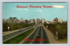 Richmond VA-Virginia, Skyline of Richmond, Antique Vintage Souvenir Postcard picture