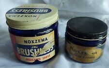 Vintage Noxzema Labelled Blue Glass Jars picture