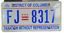 Washington DC District of Columbia Taxation Without Representation License Plate picture