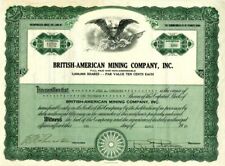 British-American Mining Co., Inc. - Stock Certificate - Mining Stocks picture