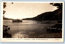 Quebec Canada Postcard Steamer at Perkins Landing Harmon c1930s RPPC Photo picture