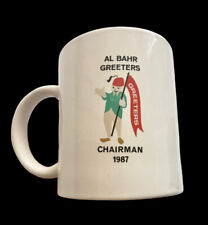 Vintage 1987 Shriner Al Bahr Greeter Coffee Mug Guy In Fez With Banner No Chips picture