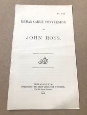 Conversion of John Ross, 1892 Society of Friends Tract 156, Pamphlet (Quakers) picture