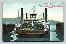SP Steamer Solano Train Ferry Largest in World Port Costa to Benicia CA Postcard picture