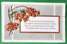Thanksgiving Poem Art All the Beauties of the Lord posted 1915 Malden Mass picture
